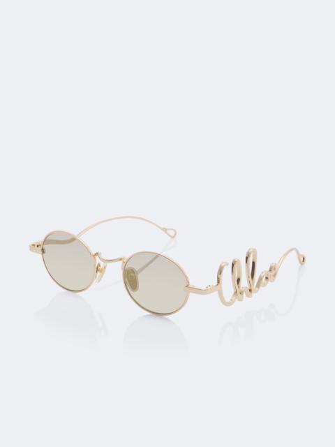 Logo round sunglasses