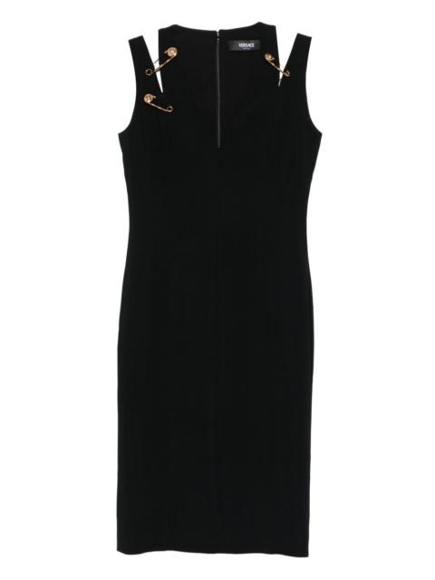 safety-pin detail midi dress
