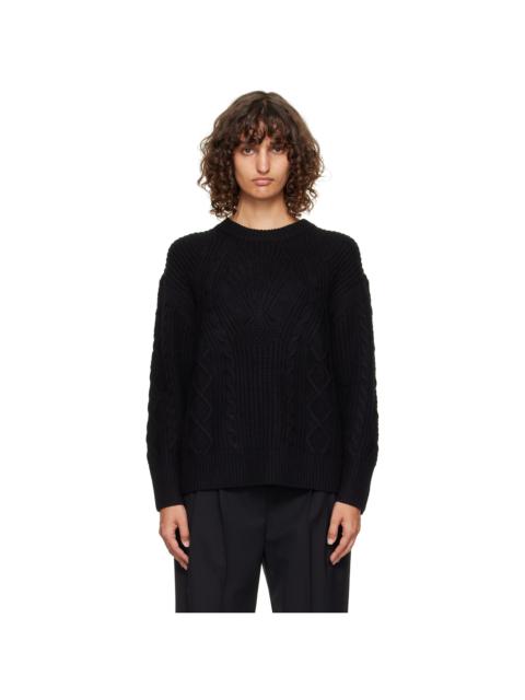 Black Silva Cable Knit Sweater