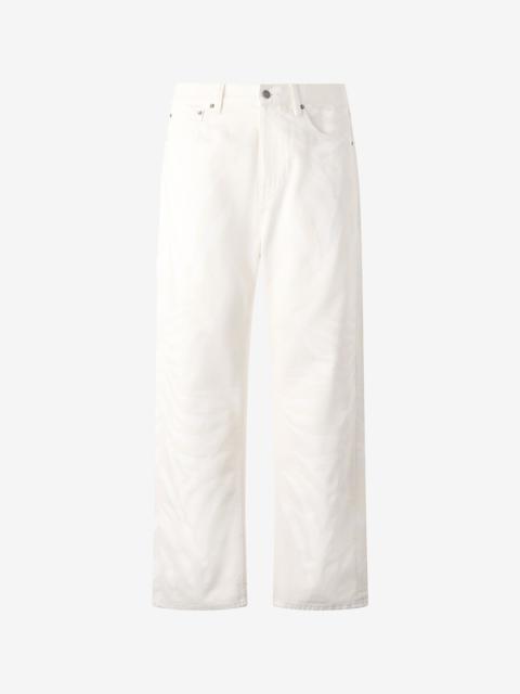 Zebra-Print Five-Pocket Pants