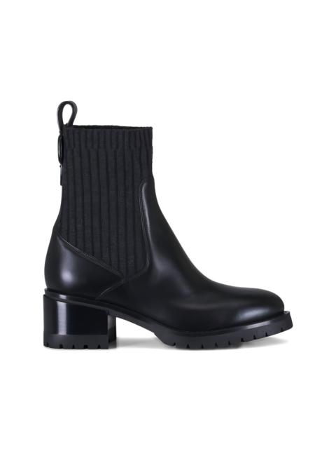 ribbed buckle boots