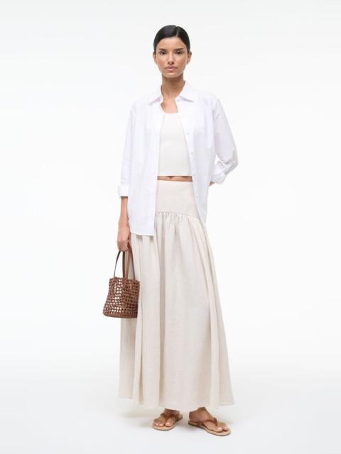 STAUD PROCIDA LINEN SKIRT NATURAL
