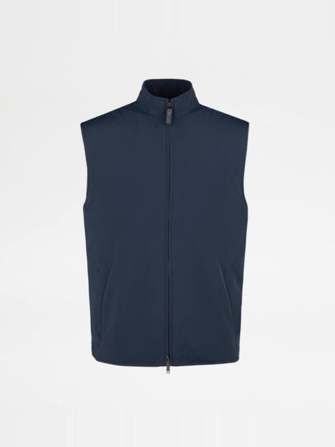 VEST IN TECHNICAL FABRIC - BLUE