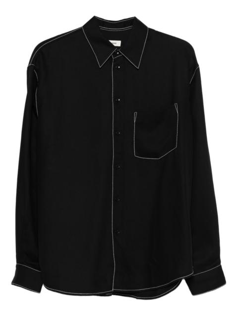 contrast-stitching shirt