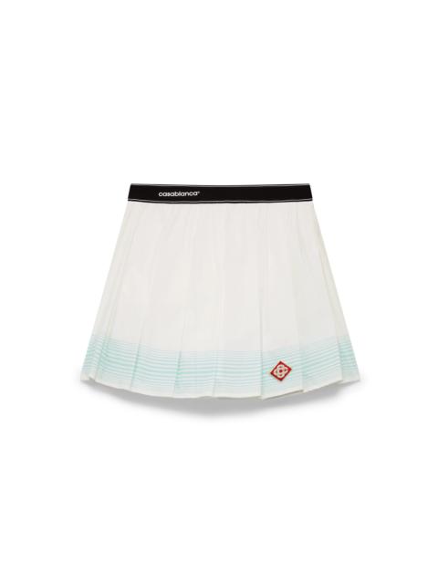 Stripe Pleated Mini Skirt