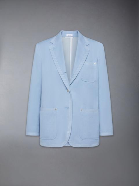 UNCONSTRUCTURED DENIM SACK SPORTCOAT