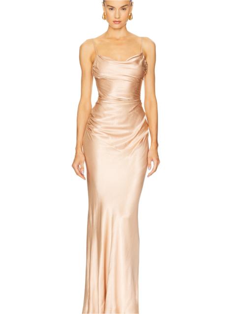 La Lune Lace Back Maxi Dress