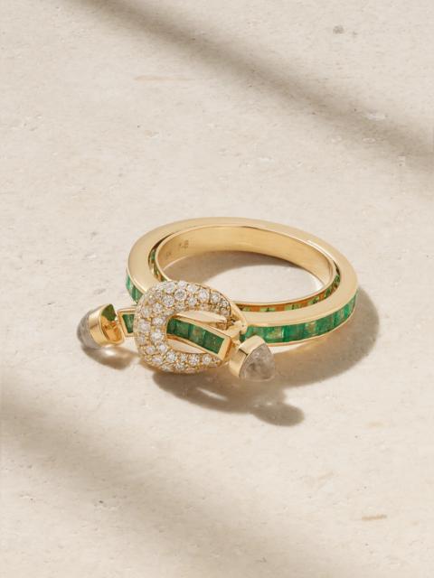 Chakra 18-karat Gold Multi-stone Ring