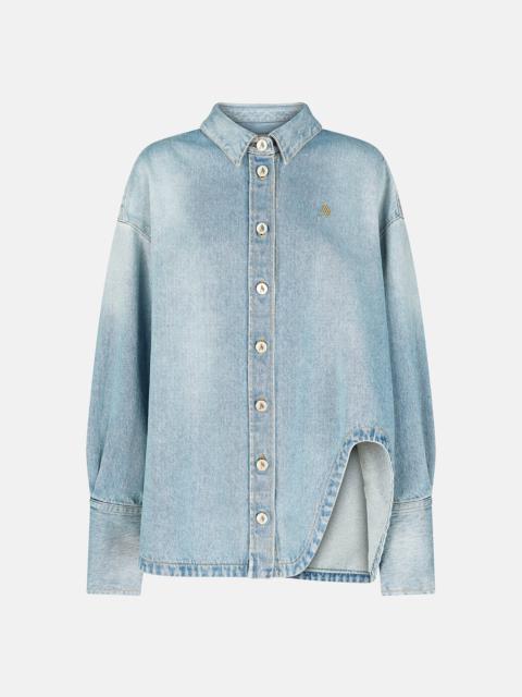 LIGHT BLUE DENIM SHORT COAT