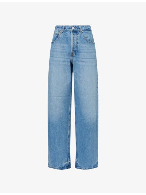 Le De-Nimes Large Wide-Leg Denim Jeans