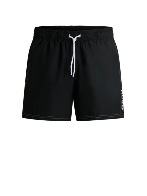 FULLY LINED SWIM SHORTS WITH LOGO PRINT