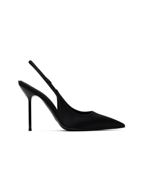 Black Lidia Slingback Heels
