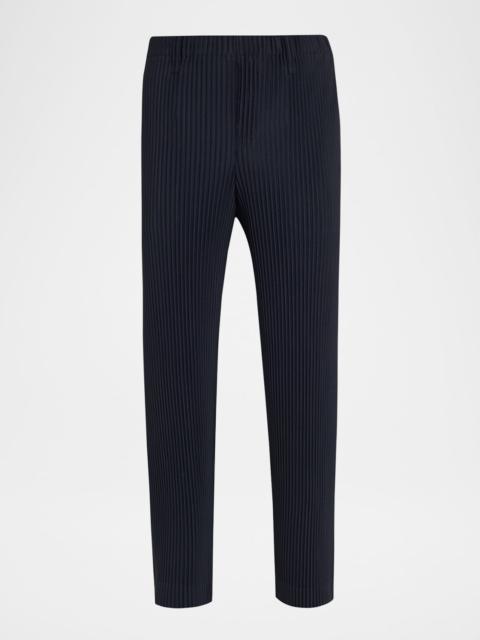 Men's Pleated Polyester Pants