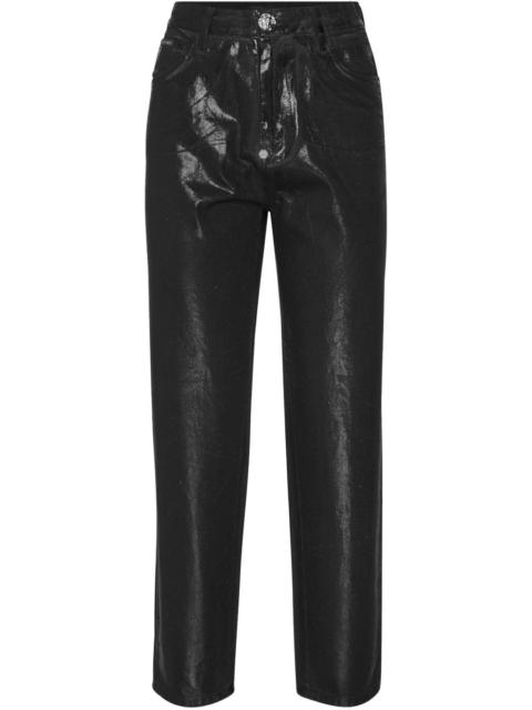 coated-finish trousers