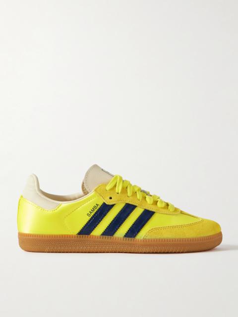 Samba Og Suede And Leather-trimmed Satin Sneakers