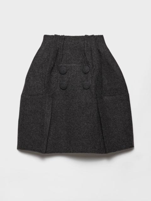 Shetland wool midi skirt
