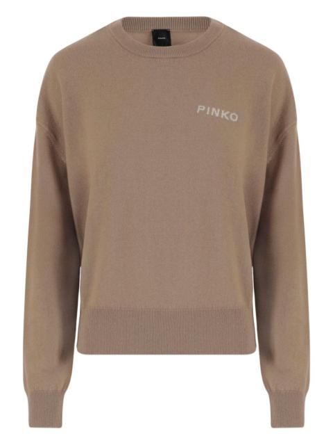 Love Birds-logo crew-neck sweater