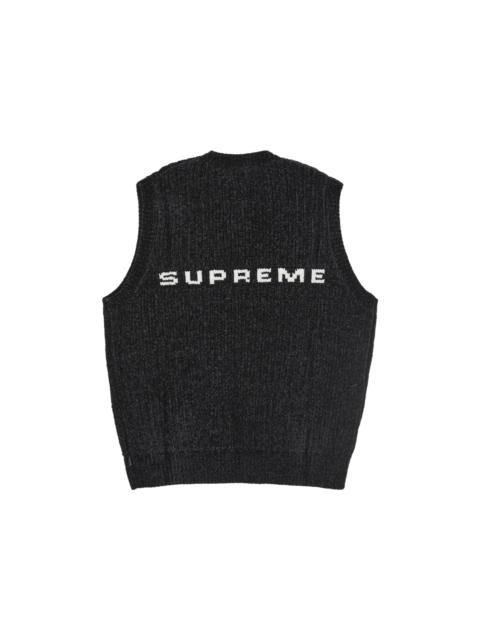 Supreme Chenille Sweater Vest Black