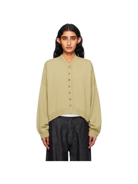 Yellow Merino Wool Cardigan