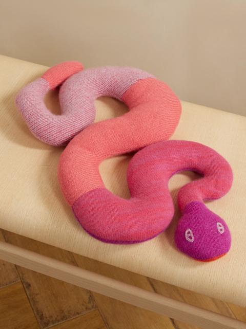 Embroidered Patchwork Cashmere Snake