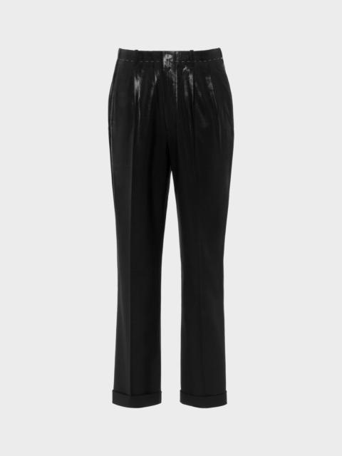 Foiled wool trousers