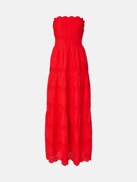 Sophie broderie anglaise cotton maxi dress