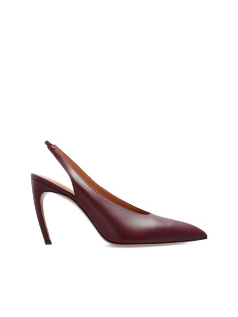 11mm slingback pointed-toe pumps
