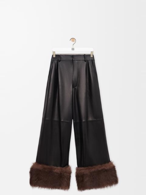 Turn-up trousers in nappa lambskin