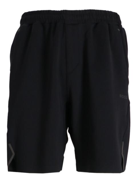 elasticated-waistband track shorts