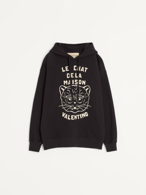 COTTON SWEATSHIRT WITH CHAT DE LA MAISON PATCH