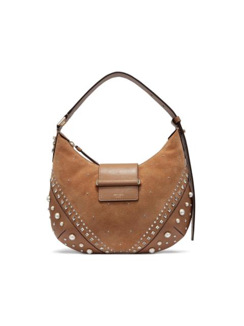 small Bar Hobo studded-embelishment shoulder bag