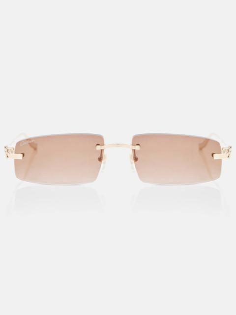 Panthère De Cartier rectangular sunglasses