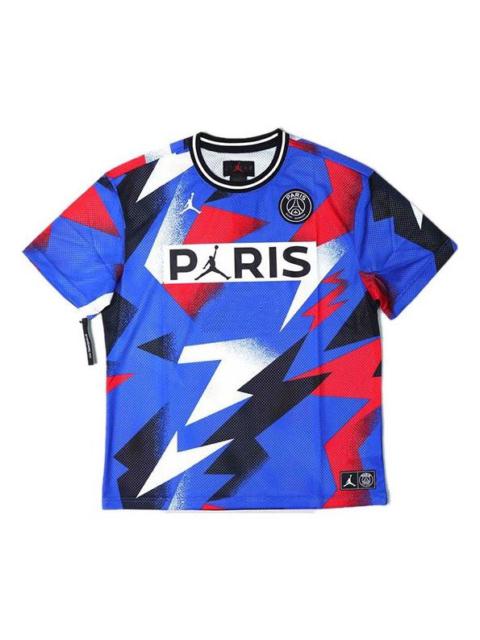 Air Jordan Paris Saint-Germain Mesh Short Sleeve Blue BV2027-445
