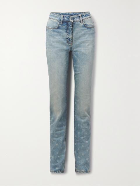 Printed High-rise Skinny Jeans