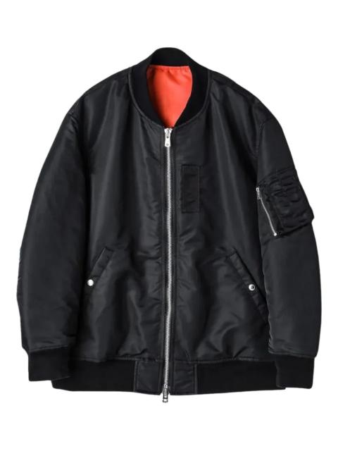 zip-up "Black" bomber jacket