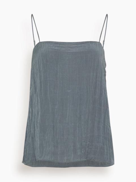 The Crinkle Slip Cami in Dark Grey