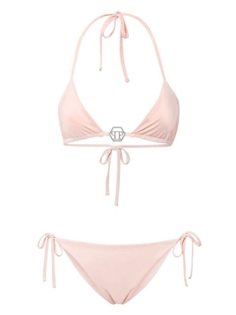 logo-plaque bikini set