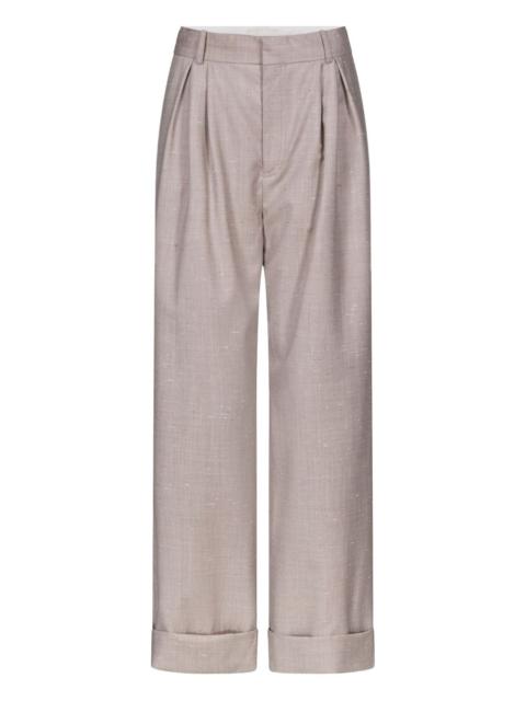 Davy pleated rolled trousers