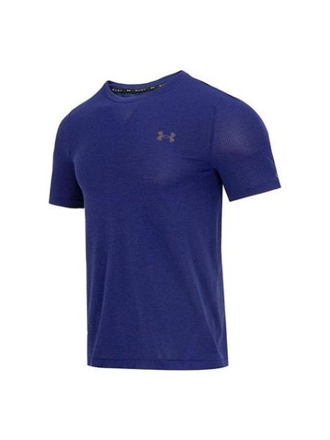 Under Armour Rush Seamless Legacy Tee 'Dark Blue' 1376781-468