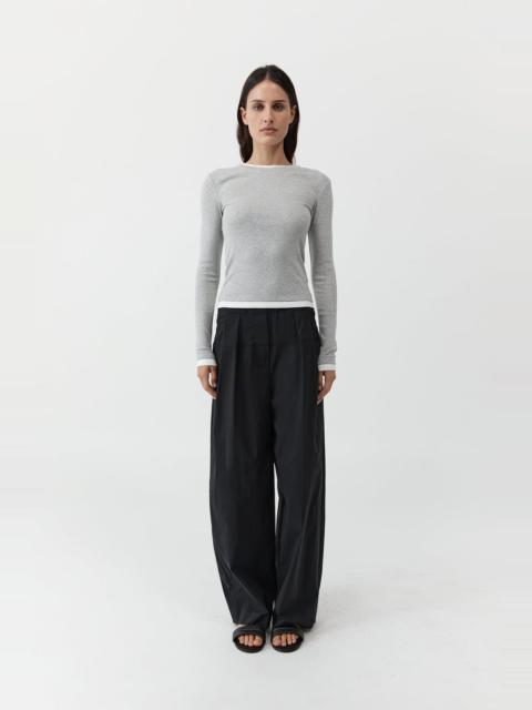 Relaxed Pleat Pants - Black