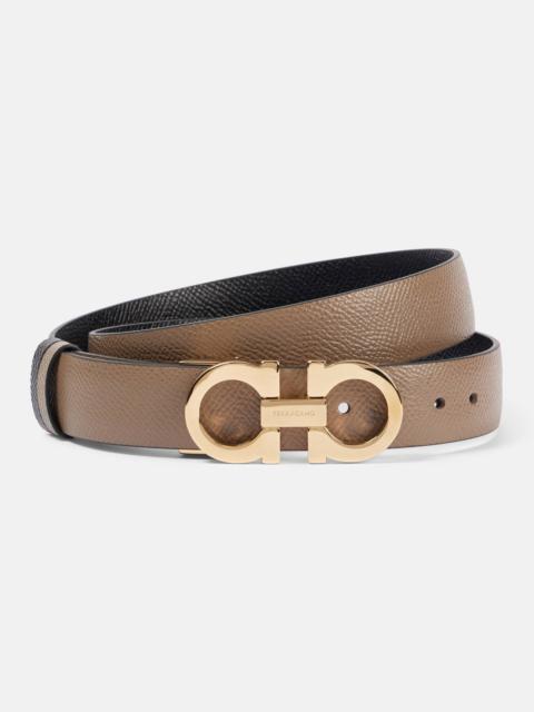 Gancini reversible leather belt