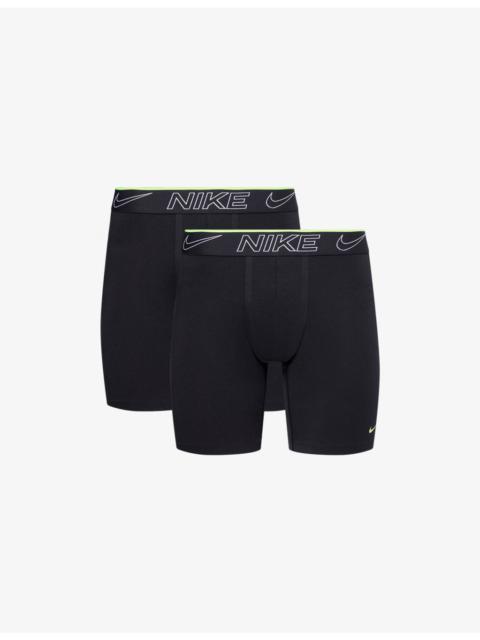 Elite Pack of Two Stretch-Cotton Long Boxer Briefs
