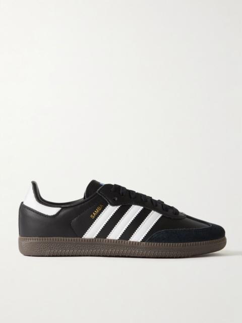 Samba OG suede-trimmed leather sneakers Black