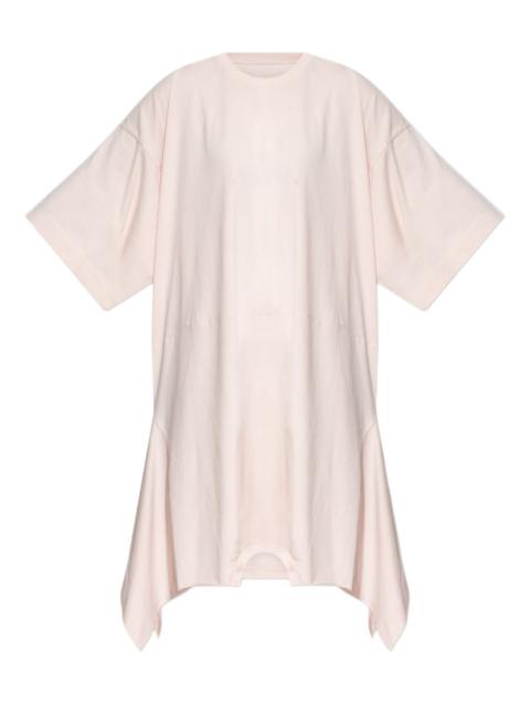 asymmetric short-sleeve dress