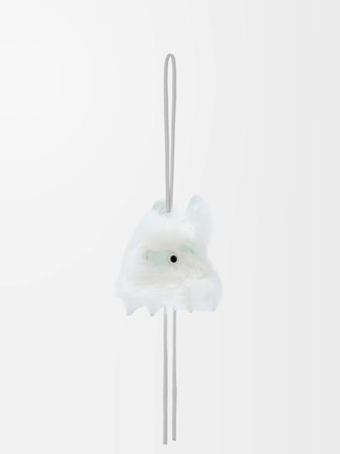 Bunny charm in shearling