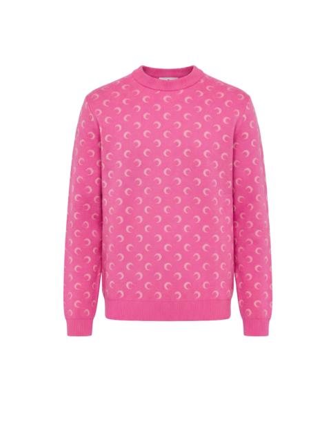 MOON JACQUARD KNIT CREWNECK SWEATER
