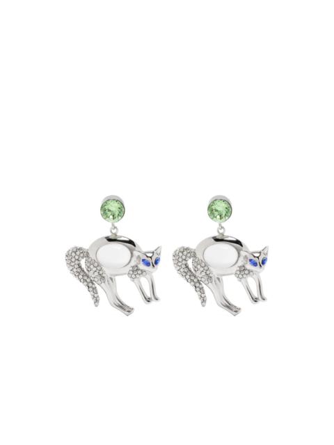 cat-shaped earrings