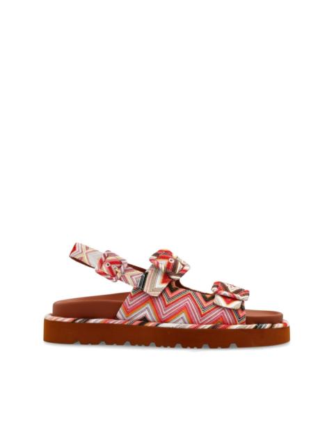 patterned sandals