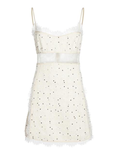 Lace Boucle Mini Dress ivory