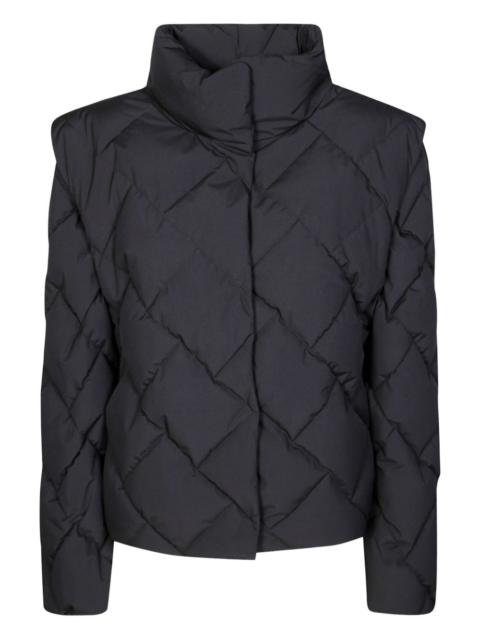 long-sleeves quilted puffer jacket